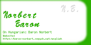 norbert baron business card